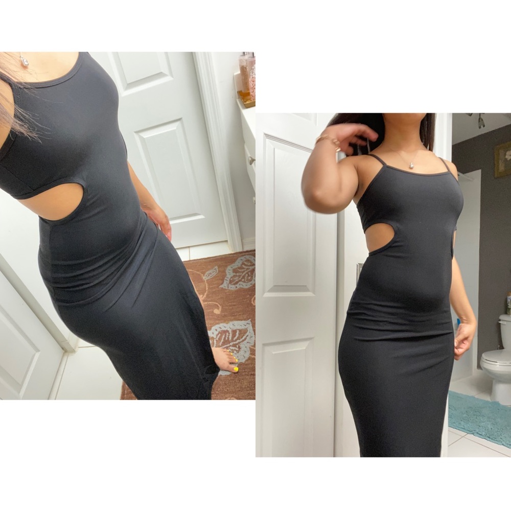 BLACK TIGHT CUT OUT DRESS